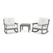 POLYWOOD® Vineyard 3-Piece Deep Seating Rocker Set Plastic in Black | Outdoor Furniture | Wayfair PWS396-2-BL145980