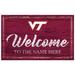 Virginia Tech Hokies 11" x 19" Personalized Team Color Welcome Sign