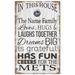 New York Mets Personalized 11" x 19" In This House Sign