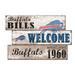 Buffalo Bills 24" 3-Plank Welcome Sign