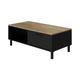 Oxford Table Basse décor noir et chene - Style industriel - l 100 x p 55 x h 40 cm - Multicolore