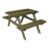 Longshore Tides Rectangular Outdoor Picnic Table Wood in Brown | 55" x 60" x 30" | Wayfair 2557684B0A2F43FB9D3E41FB7534F74B