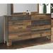 Loon Peak® Desilva 6 Drawer Double Dresser Wood in Brown | 33.25 H x 58.5 W x 15.75 D in | Wayfair 99F3D1E1223146A1B8843DCCD3335080