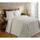 Trevor Collection Tufted Chenille Bedspread Set by Better Trends in Ivory (Size TWIN)