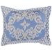 Chenille Medallion Design, Standard Sham by Better Trends in Blue (Size STANDARD)