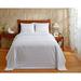 Natick Collection Tufted Chenille Bedspread by Better Trends in White (Size QUEEN)