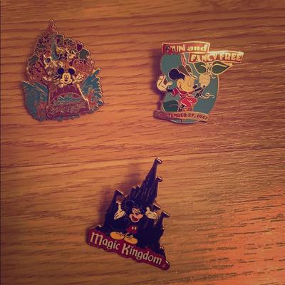 Disney Other | 3 Collectible Disney Pin Set | Color: Red/Brown | Size: Os