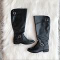 American Eagle Outfitters Shoes | Black Buckle Riding Boots | Color: Black | Size: 5