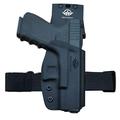 Glock 19 Holster, Kydex OWB Holster For Glock 19 19x / Glock 23 25 32 / Glock 17 22 31 / Glock 26 27 30s (Gen 3 4 5) CZ P10 Pistol Case Waistband Outside Carry 1.5-2 Inch Belt Clip (Black, Right Hand)