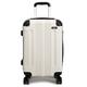 Kono Hartschale Trolley Koffer 4 Rollen Reisekoffer Gepäck (Beige, L)