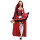 KHDFYER Underwear for Women Little Red Riding Hood Costume for Women Fancy Adult Cosplay Fantasia Dress Halloween Party Costume Stage Performances Costume-Red_XL