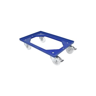 METRO Professional Transportwagen für Eurobehälter, PP, 41 x 61 x 16 cm, 250 kg, mit Bremsen, stapelbar, blau Image