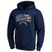 Men's Fanatics Branded Navy Los Angeles Chargers Banner Wave Fitted Pullover Hoodie