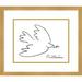 Vault W Artwork Dove of Peace by Pablo Picasso - Picture Frame Print on Paper in Black/White | 13 H x 15 W x 2 D in | Wayfair