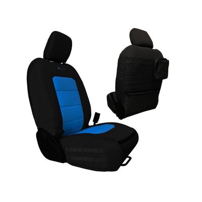 Bartact Jeep Seat Covers Front 2018 Wrangler JLU 4 Door Only Tactical Series SRS Air Bag And Non Compliant Black/Blue JLTC2018FPBU