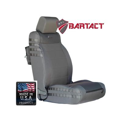 Bartact Jeep Seat Covers Front 2011-2012 Wrangler JK/JKU Tactical Series SRS Air Bag And Non Compliant Graphite/Graphite JKTC1112FPGG