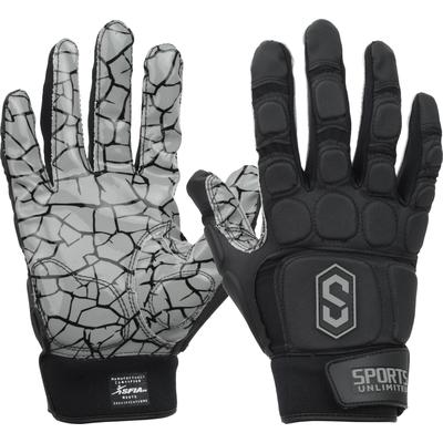 Sports Unlimited Max Clash Padded Lineman Football Gloves Black