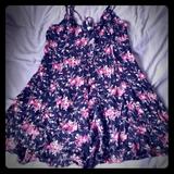 American Eagle Outfitters Dresses | American Eagle Summer Dress Floral | Color: Black | Size: Xl