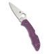 Spyderco Unisex – Erwachsene, Klappmesser, Klingenlänge: 7.62 cm, Delica Lockback Purple, violett, normal, C11FPPR