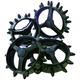 HEDGEHOG WHEELS - NEW MICROCART SET Fairway-Schutz, Unisex, Schwarz, Sun Mountain