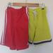 Adidas Bottoms | 2 Pairs Of Boys Shorts | Color: Green/Red | Size: 5b