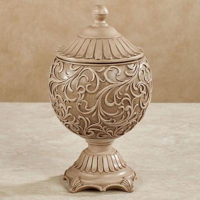 Abriella Decorative Covered Jar Beige , Beige