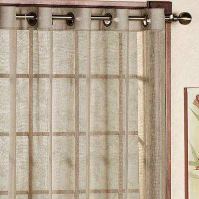 Bal Harbour Grommet Curtain Panel, 52 x 96, Taupe