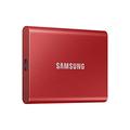 Samsung T7 Portable SSD - 500 GB - USB 3.2 Gen.2 External SSD - Metallic Red (MU-PC500R/WW)