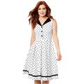 Joe Browns Women's Spot The Curls Special Occasion Dress, White, 10