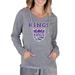 Women's Concepts Sport Gray Sacramento Kings Mainstream Terry Hooded Top