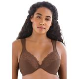 Plus Size Women's Wonderwire® Front-Close Underwire Bra 1245 by Glamorise in Mocha (Size 36 H)