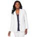 Plus Size Women's Linen Blazer by Jessica London in White (Size 16 W) Jacket