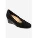 Women's Winnie Wedge by Trotters in Black Suede (Size 9 1/2 M)