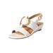 Extra Wide Width Women's The Rosetta Sandal by Comfortview in White (Size 10 1/2 WW)