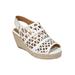 Extra Wide Width Women's The Karen Espadrille by Comfortview in White (Size 10 1/2 WW)