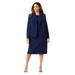 Plus Size Women's 2-Piece Single Breasted Jacket Dress by Jessica London in Navy (Size 18 W) Suit