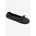 Women's Stretch Satin Ballerina Slippers by MUK LUKS in Black (Size SMALL)