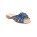 Extra Wide Width Women's The Abigail Slip On Sandal by Comfortview in Denim (Size 10 1/2 WW)