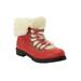 Extra Wide Width Women's The Arctic Bootie by Comfortview in Pepper Red (Size 8 1/2 WW)