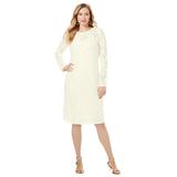 Plus Size Women's Stretch Lace Shift Dress by Jessica London in Ivory (Size 12)