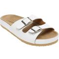 Wide Width Women's The Maxi Slip On Footbed Sandal by Comfortview in White (Size 9 1/2 W)