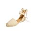 Extra Wide Width Women's The Shayla Flat Espadrille by Comfortview in Light Tan (Size 10 WW)