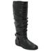 Women's The Arya Wide Calf Boot by Comfortview in Black (Size 9 1/2 M)