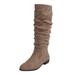 Women's The Shelly Wide Calf Boot by Comfortview in Dark Taupe (Size 11 M)