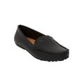 Wide Width Women's The Milena Slip On Flat by Comfortview in Black (Size 9 1/2 W)