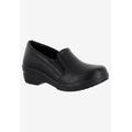 Wide Width Women's Leeza Slip-On by Easy Street in Black (Size 9 1/2 W)