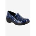 Extra Wide Width Women's Leeza Slip-On by Easy Street in Navy Floral Patent (Size 8 1/2 WW)
