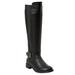 Women's The Milan Wide Calf Boot by Comfortview in Black (Size 8 1/2 M)