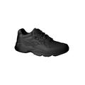 Women's Stability Walker Sneaker by Propet in Black Leather (Size 7 1/2 X(2E))