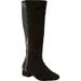 Wide Width Women's The Ivana Wide Calf Boot by Comfortview in Black (Size 7 1/2 W)